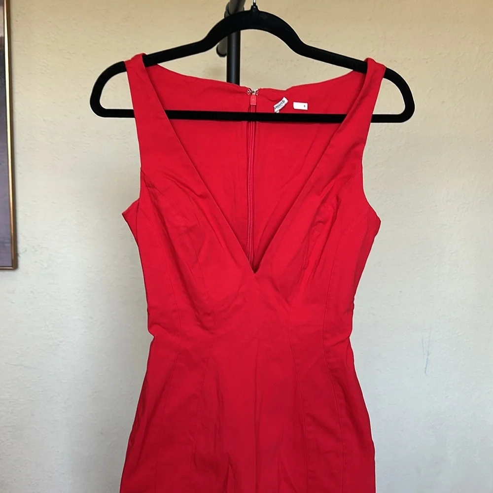 HOUSE OF CB 'Cece' Red‎ Rose Plunge Maxi Dress NWOT size S - Picture 4 of 10